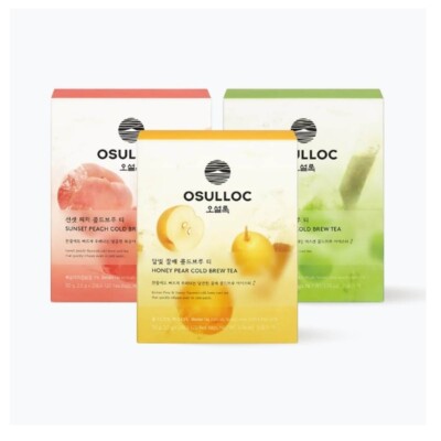 Osulloc Cold Brew Tea Stick Set Peach Pear Muscat 30 Sticks Korean Iced Tea