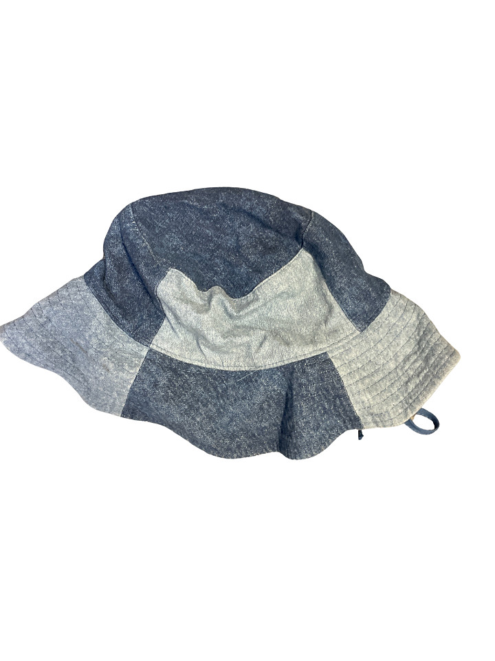 Vintage denim patchwork universal thread bucket h… - image 1