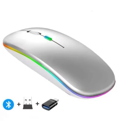 Wiederaufladbare kabellose Maus Bluetooth kompatibel 2,4 GHz Dual Modi Mäuse mit Nano