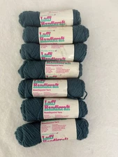 6 skeins Columbia Minerva Lady Handicraft needlepoint yarn 40 yards ea - Blue