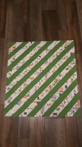 Vtg Quilt Top Indian T Pee~ Cactus~ Horses Fabric Southwestern Lap Quilt 