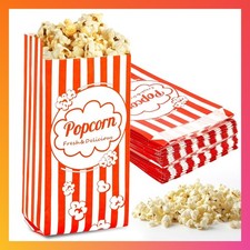 100 Pack 1oz Greaseproof Paper Popcorn Bags Movie Night Party Carnival Snack Box