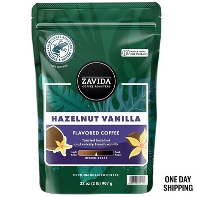 Zavida Coffee Whole Bean Coffee, Hazelnut Vanilla (32 oz.)