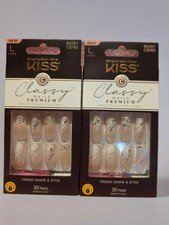 Kiss Classy Premium Long Nails Csp03 Design - Set Of 2
