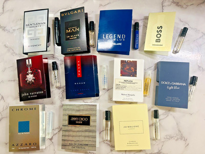 11 Designer Men's Cologne Sample Vial Set - PRADA GIVENCHY JIMMY CHOO D&G