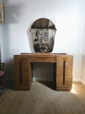 Art Deco Dressing Table 1960s Vintage Oak Retro Bedroom storage DELIVERY