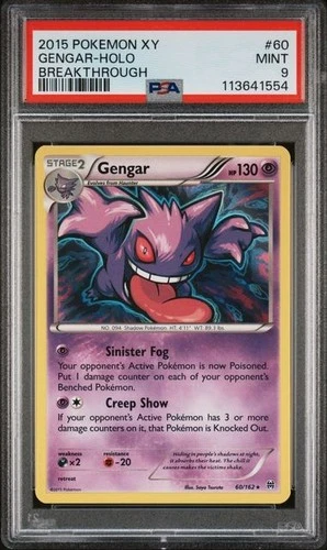 Pokemon Card Gengar Holo 60/162 Breakthrough ENG English Mint PSA 9