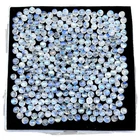 200 Pcs Natural Rainbow Blue Moonstone 4mm Round Loose Cabochon Gemstones Lot