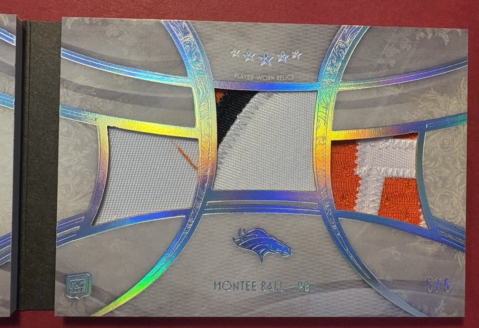 Montee Ball 5/5 2013 Topps Five Star Jersey/Patch Futures Autograph Book Rookie - Image 4 of 4
