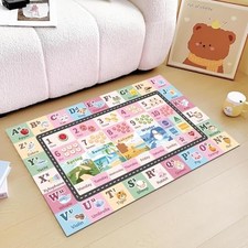 Kids ABC Rug for Playroom, Classroom Alphabet Area Carpet Playmat,Washable