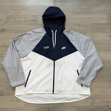 Nike Sportswear Windrunner Full Zip Hooded Jacket Mens 2XL Gray White Black
