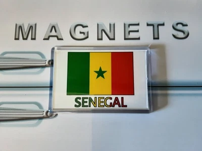 Senegal Flag Fridge Magnet With Country Name. Africa Travel