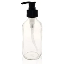 NEW! GLASS EMPTY MASSAGE OIL/LOTION BOTTLE WITH PUMP FOR OIL HOLSTERS - 3 SIZES