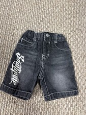 Vintage Southpole Denim Shorts Early 2000s Black 18M