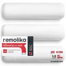 3 - Pack 9 Inches Paint Roller Covers for 3 Pack 9"- 3/8 Nap  Roller Covers 