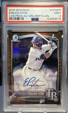 2025 Bowman Emilien Pitre Orange Reptilian Chrome 1st Prospect Auto /25 #CPA-EPI