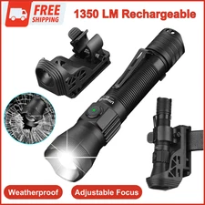 ULTRAFIRE Tactical EDC Flashlight Holster 1350 High Lumens Rechargeable Police