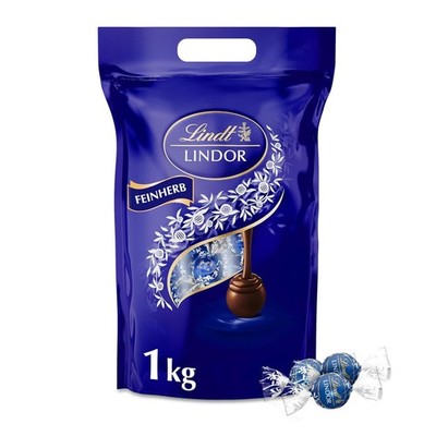 Lindt LINDOR Dark Chocolate Balls | 1 kg resealable bag | approx. 80 dark chocol