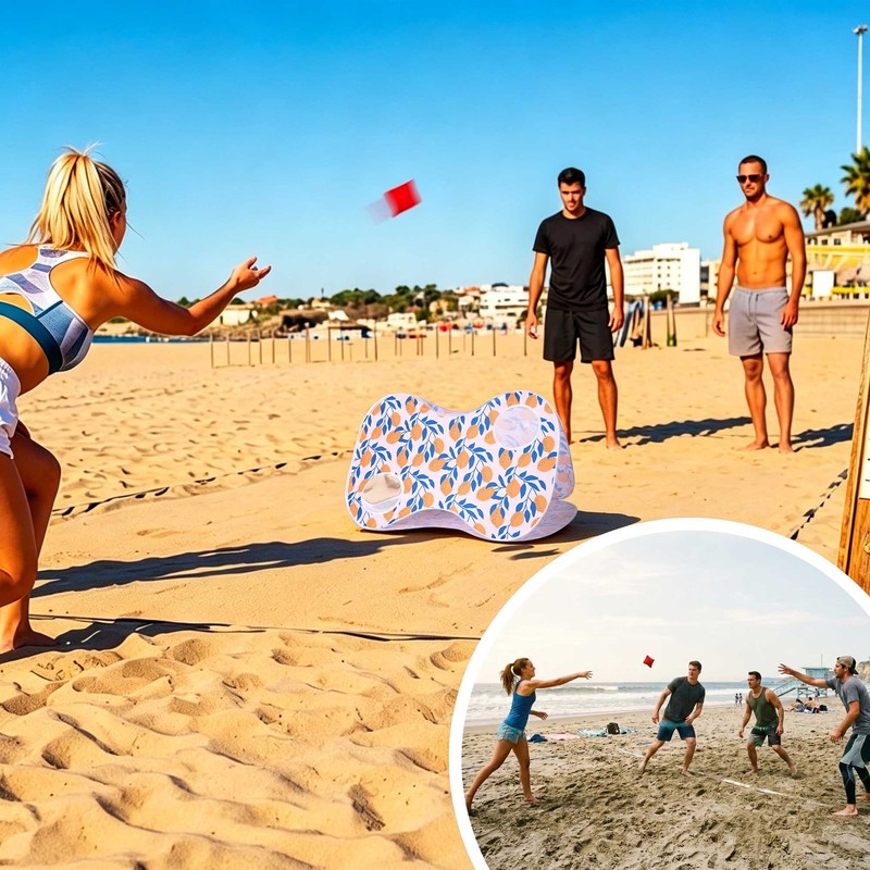 LAGarden Foldable Bean Bag Portable Cornhole Board Toss Game Toy Outdoor Beach