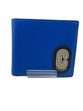 COACH Men's Blue Leather Bi-fold Wallet CA002