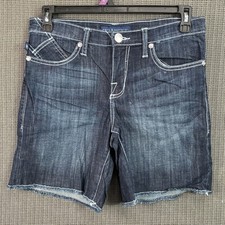 Rock Republic Women's Dark Blue Denim Shorts Size 10 Cutoff Bumper shoot