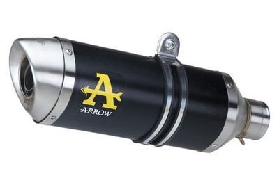 KOMPLETTER AUSPUFF ARROW THUNDER DARK CAT EDELSTAHL FÜR YAMAHA MT-07 2021 > 2024