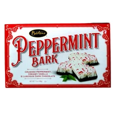 Barton’s Dark Chocolate Peppermint Bark Holiday Candy | Gourmet Christmas Treat