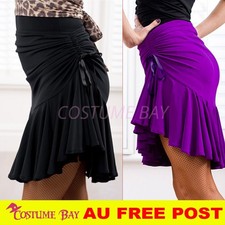 Latin Dance Milk Silk Fabric Skirts Pure Color Women Performance Training Dress