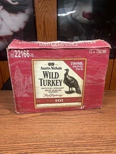2010 AUSTIN NICHOLS WILD TURKEY 101 PROOF 750ML EMPTY CASE BOX -GREAT DISPLAY