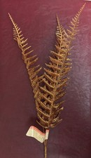 GOLD GLITTER FERN 13" FLORAL PICK