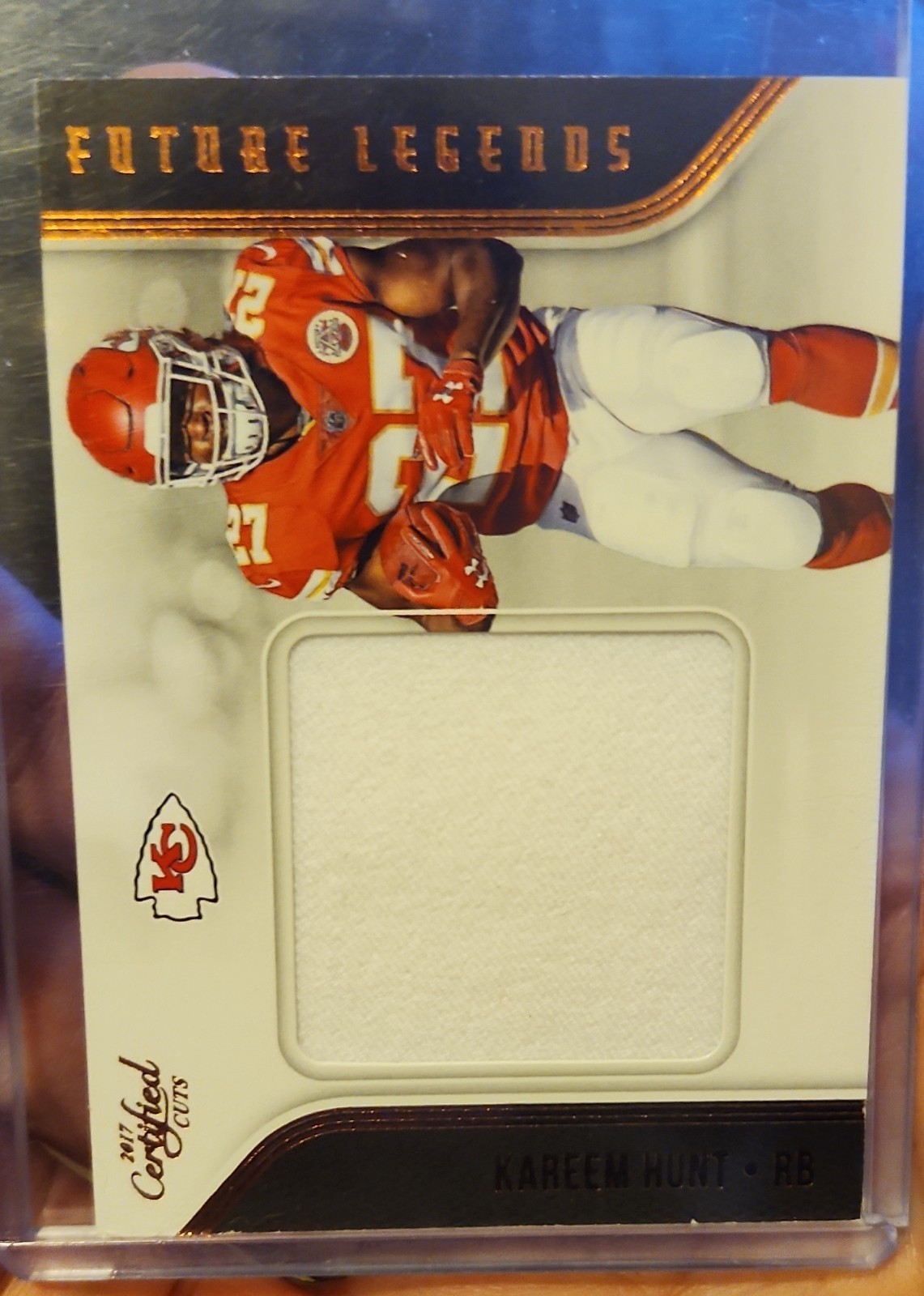 Kareem Hunt Panini Donruss Certified Cuts Future Legends Memorabilia #18 Base