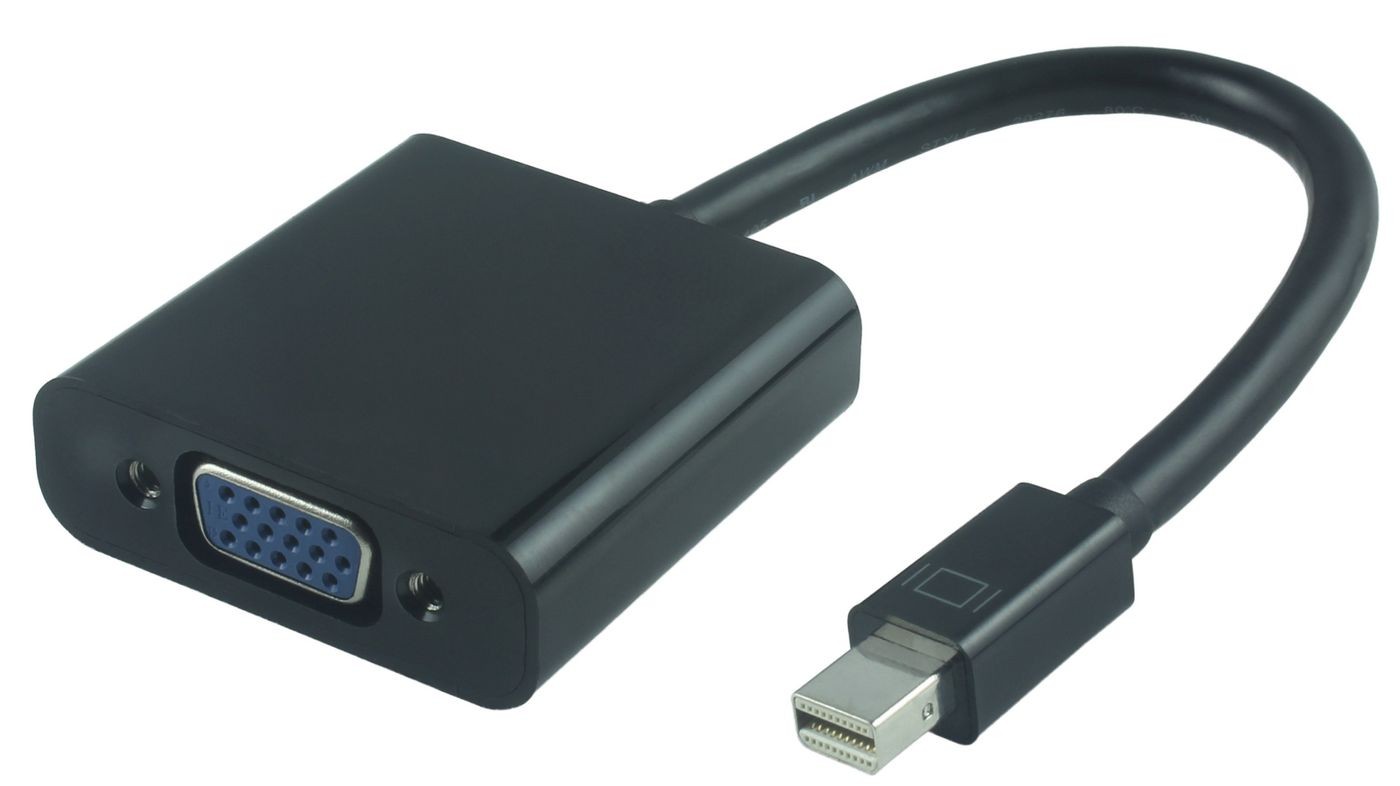 MicroConnect MDPVGA2B Mini Displayport-VGA M-F Black