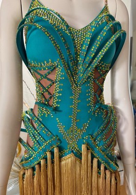 Latin/Rhythm ballroom dance competition dress SMALL