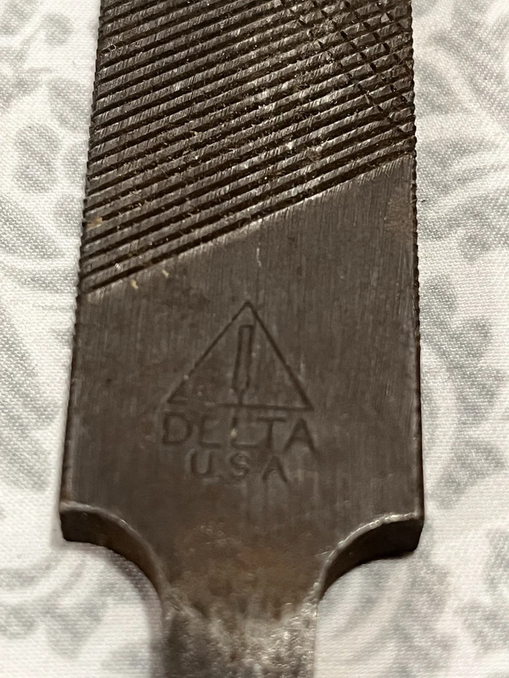 Lot 3 Vintage USA Metal Files Nicholson Delta Mill Smooth Rusty - Image 3 of 4