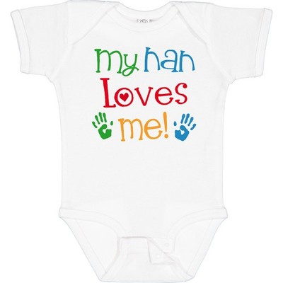 Inktastic My Nan Loves Me Baby Bodysuit Grandchild Grandkids Boys Girls Apparel