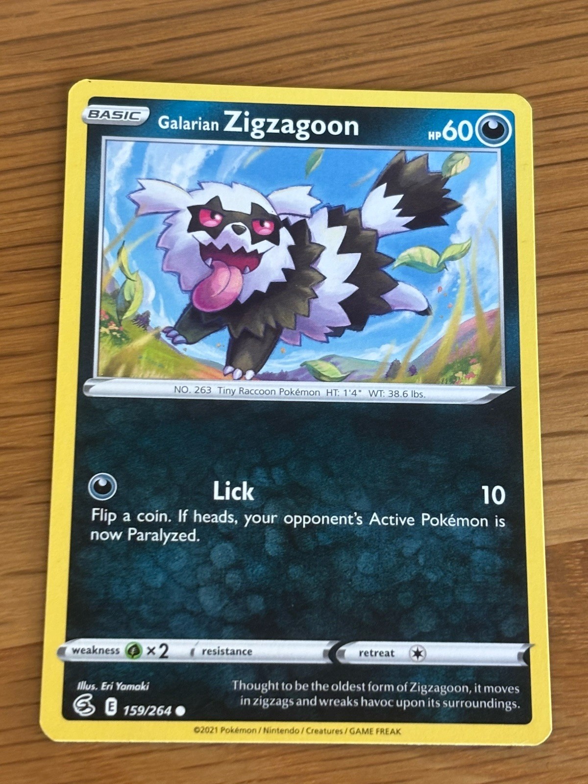 Galarian Zigzagoon - 159/264 - Common Pokemon Card