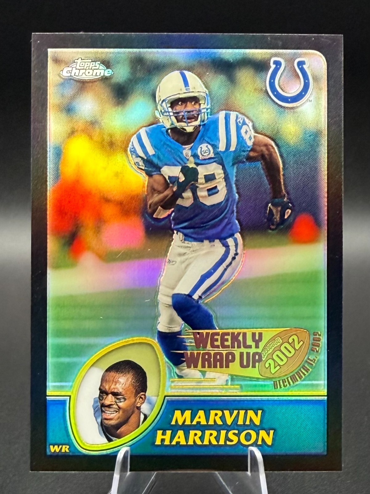 MARVIN HARRISON 2003 Topps Chrome Highlights #160 Black Refractor #'d /599
