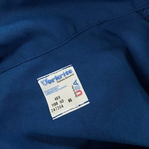 Workrite FR Nomex Coveralls Mens 48R Blue Flame Resistant Workwear HRC1 image 3