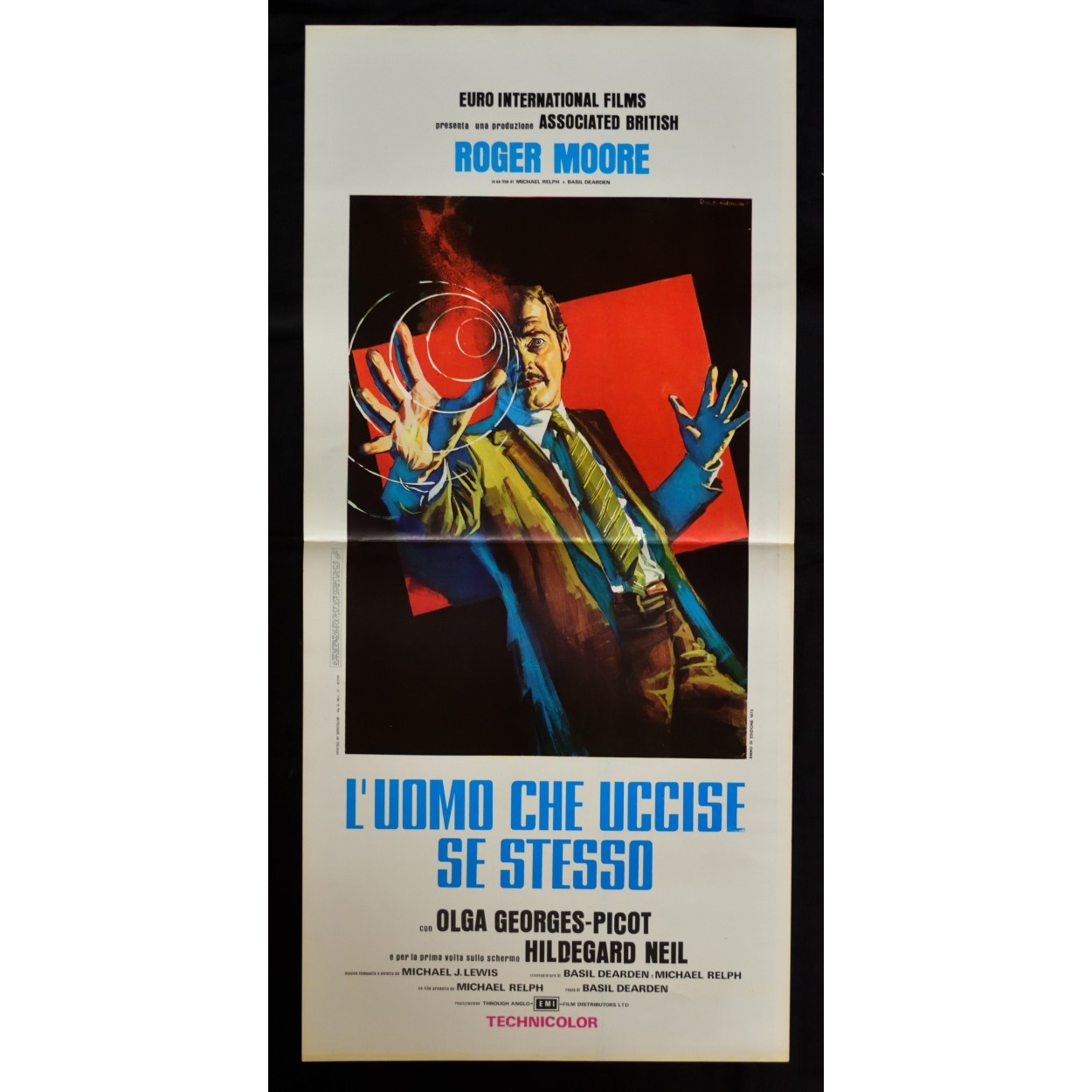 Locandina originale film L'uomo che uccise se stesso (1970) - Regia di Basil Dearden