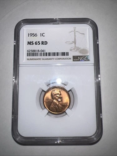 1956-P Lincoln Wheat Cent Ms 65 Rd