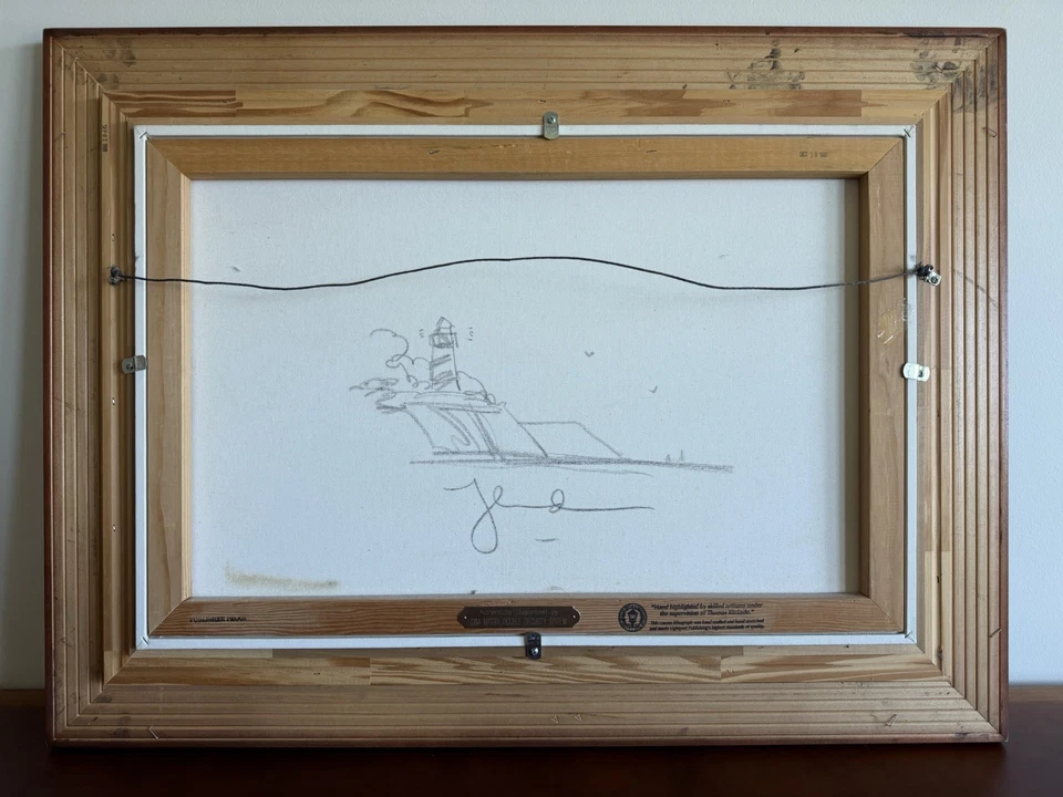 Thomas Kinkade 清除风暴海滨记忆 IV 出版商精制帆布框架 — 第 3/4 张图片