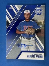 2017 Panini Elite Extra Edition Aspirations Blue Alberto Fabian Autograph #/50