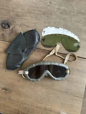 WWII Polaroid Tanker Goggles, Lenses and  Case