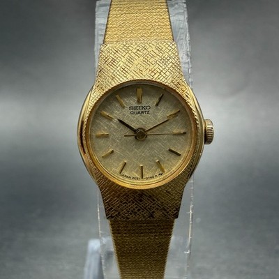 ​希少電池交換済 SEIKO セイコー 2C21-5510 ゴールド レディース Seiko Watch Women 17mm Champagne Dial Gold Tone Round 2C21-0160