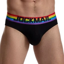JOCKMAIL Men Pouch Boxer Briefs Sports Jockstrap Breathable Low Waist Underwear