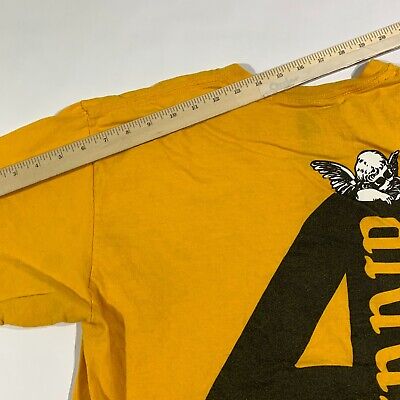 4 Hunnid T Shirt Mens Large Yellow YG Short Sleeve Graphic Angel Hip Hop  Rap | eBay