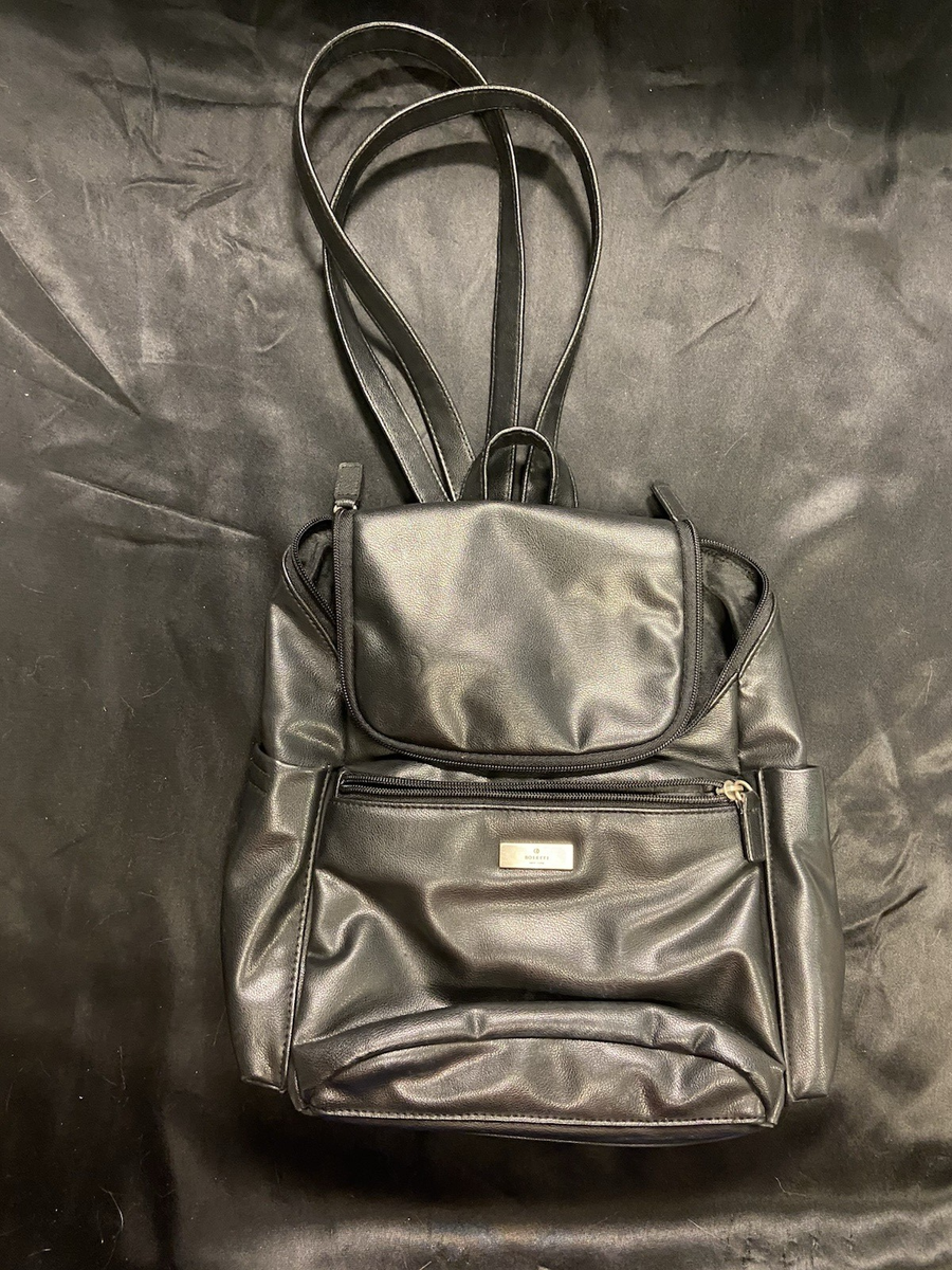 Vintage ROSETTI New York Black Backpack Faux Leather Handbag  display picture 1