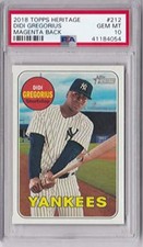 2018 Topps Heritage Magenta Back Didi Gregorius Card Only 10 Made Graded PSA 10