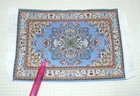 Miniature Woven Turkish Rug w/Fringe #3 (6" long x 3 7/8"): DOLLHOUSE 1:12