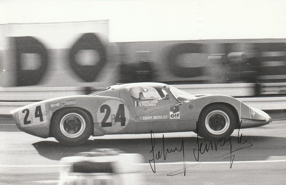 Johnny Servoz-Gavin Signed Original Photo F1 GP Driver Le Mans Deceased 2006